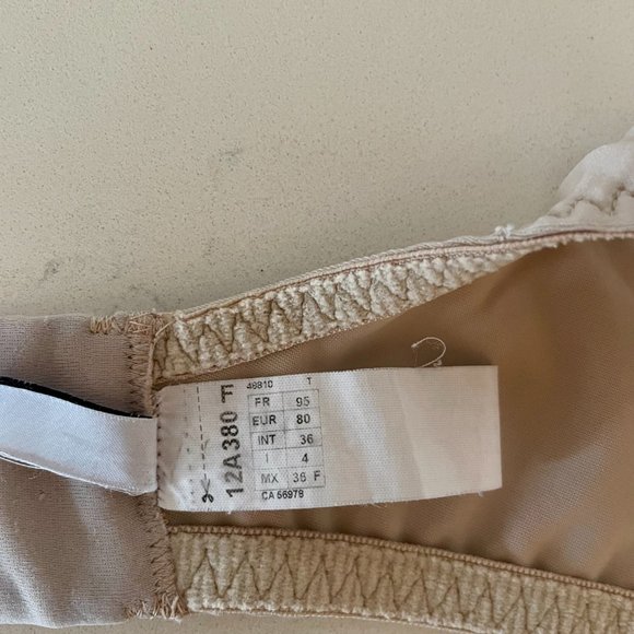 Simone Perele Caresse Minimizer Bra in Peau Rose,12A380, Size 36F - Picture 6 of 7